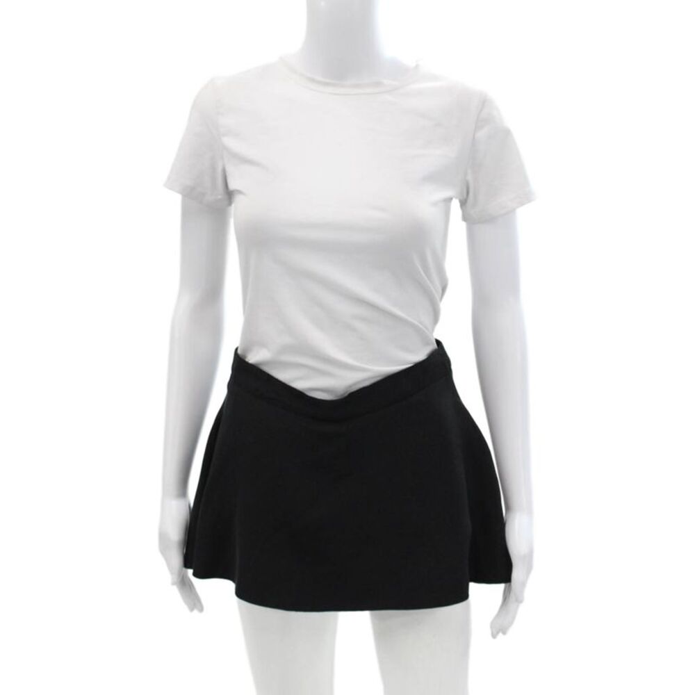 Wayne Womens Back Zip Silk Skort Skirt Black Size 0